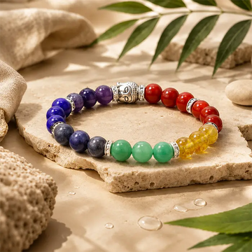 7 Chakra with Buddha Head | Seven Chakra Bracelet with Buddha|