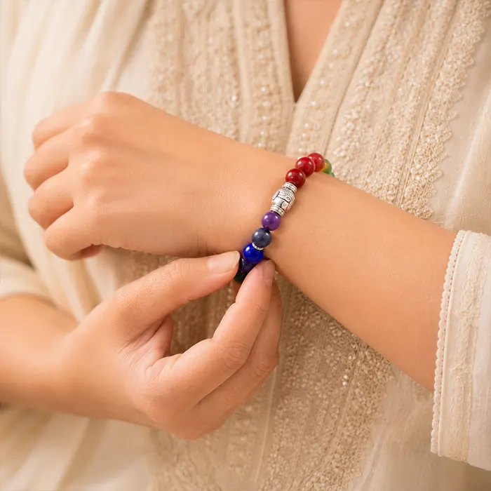 7 Chakra with Buddha Head | Seven Chakra Bracelet with Buddha|