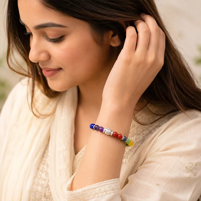 7 Chakra with Buddha Head | Seven Chakra Bracelet with Buddha|
