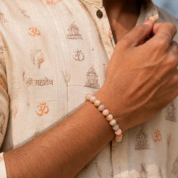 Sunstone | Rhodocrosite bracelet
