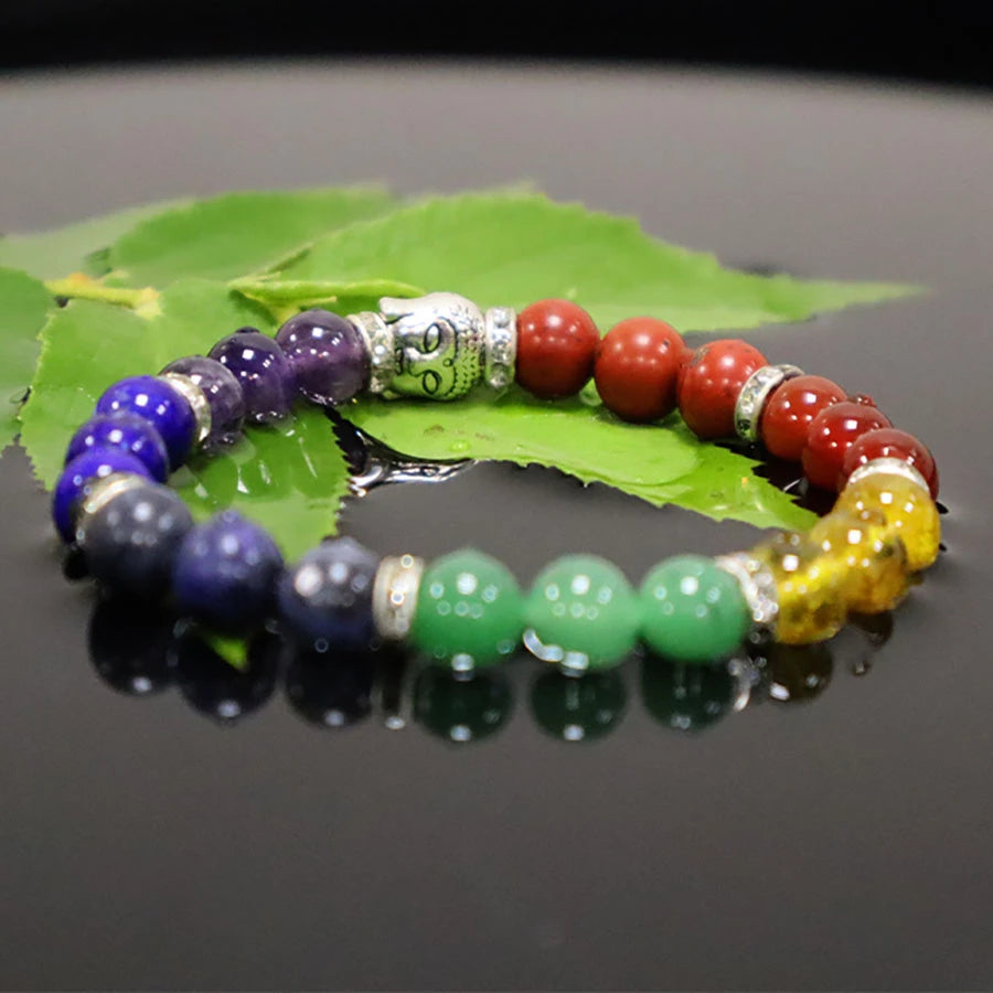 7 Chakra with Buddha Head | Seven Chakra Bracelet with Buddha|