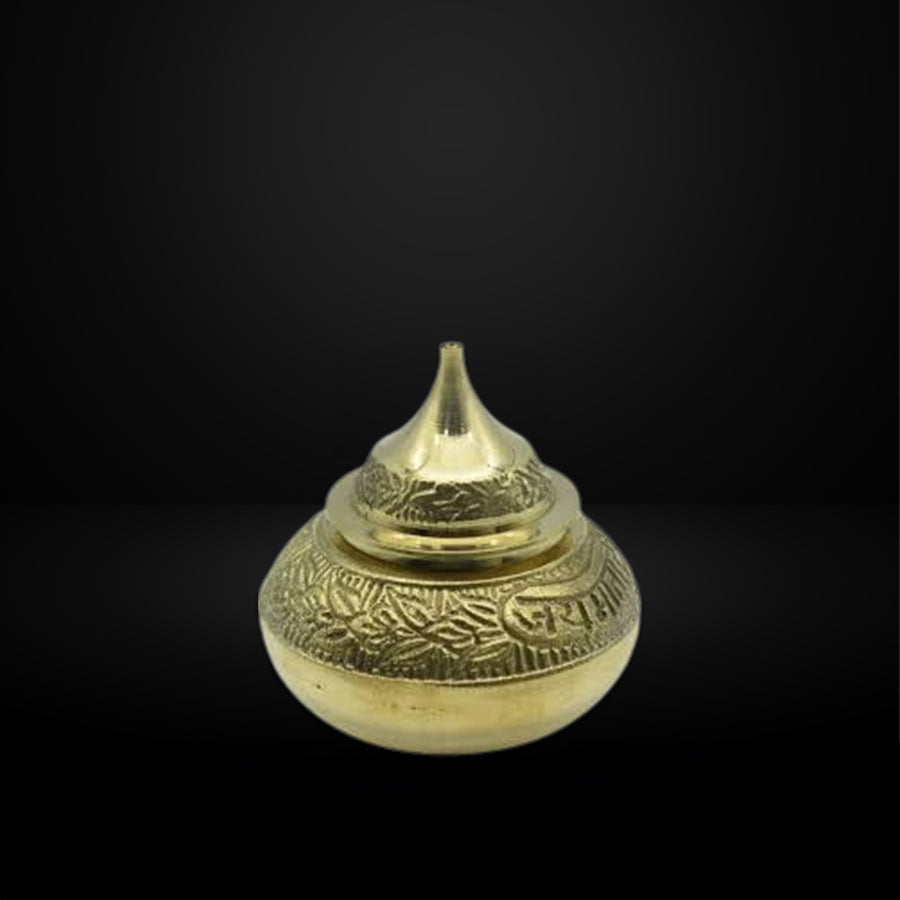 Brass Kumkum Pot | Sindoor Dibbi | Sindur Dani -Small Size