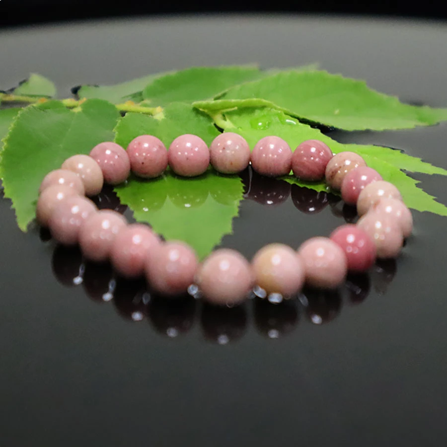 Peach Moonstone| Sunstone Round Bead Bracelet