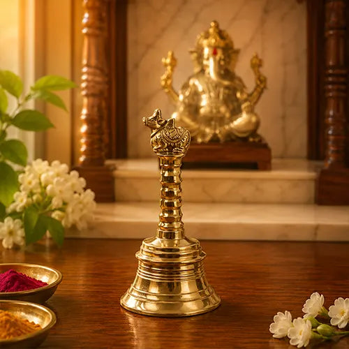 Poojabell Nandi |Nandi Bell in Brass (4.5 inch)
