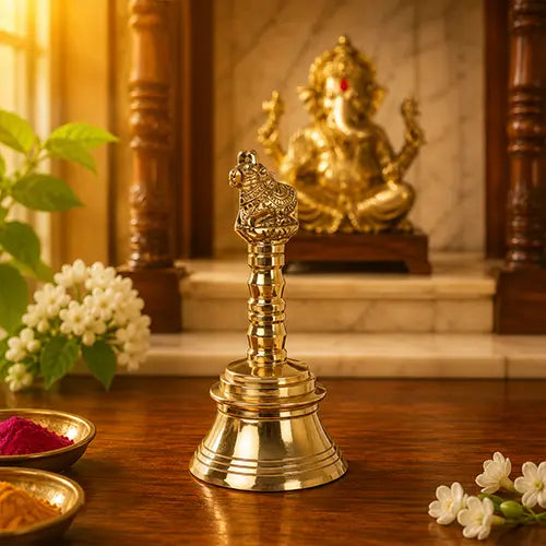 Poojabell Nandi |Nandi Bell in Brass (5.3 inch)