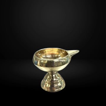 Kuber Deepak On Stand | Traditional Brass Diya for Pooja, Arti | Nanda Table Diya