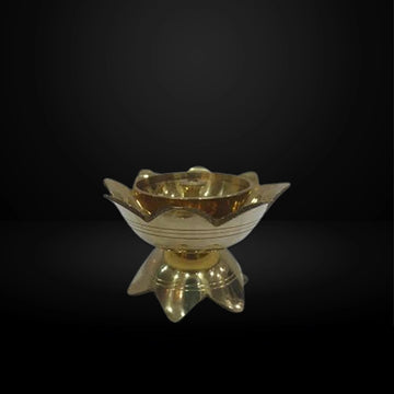 Brass Panchdhatu Diya| Lotus Diya | Brass Kamal Diya