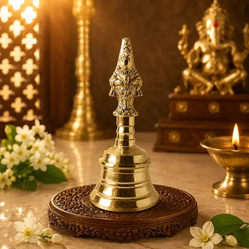 Brass Hanuman Garud Bell |Brass Lord Hanuman Temple Hand Bell (4 inch)
