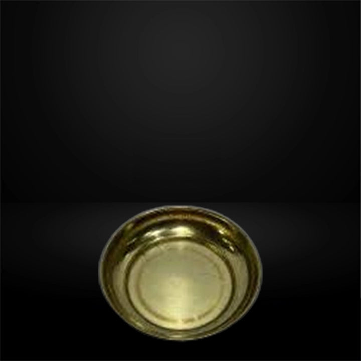 Brass Plain Pooja Plate | Round Shape Plate - 4inch