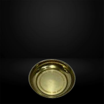 Brass Plain Pooja Plate | Round Shape Plate - 4inch