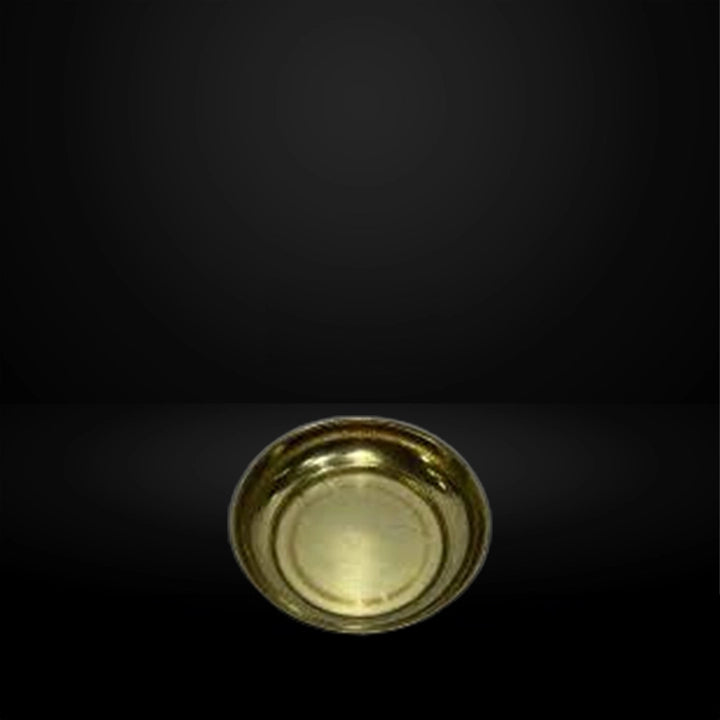 Brass Plain Pooja Plate| Round Shape Plate - 3inch
