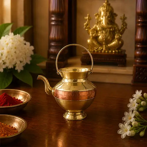Brass Kamandalam for Puja/Kamandalu/Thirukaveri