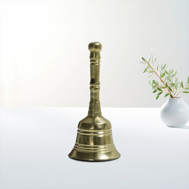 Gold Plated Brass Pooja Bell | Pure Brass Pooja Bell