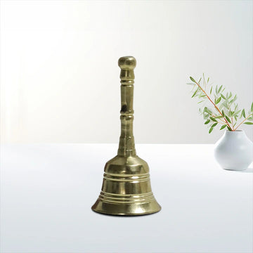 Gold Plated Brass Pooja Bell | Pure Brass Pooja Bell