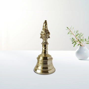 Brass Hanuman Garud Bell |Brass Lord Hanuman Temple Hand Bell (4 inch)