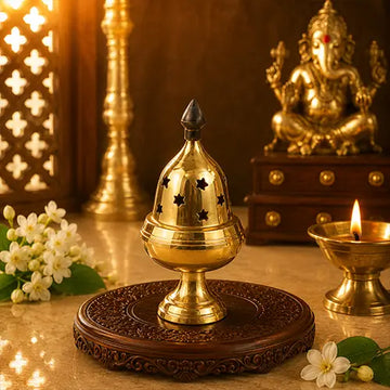 Brass Nanda Stand Bowl - Vilakku Pooja Oil Lamp