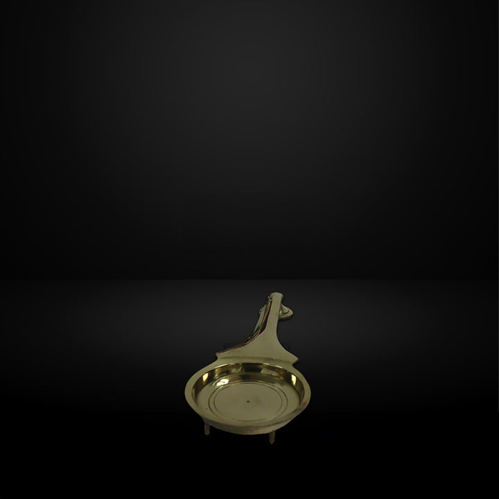 Brass Aarti - Ladle/Ledal Aarti Diya with Handle | Camphor Dhoop Burner for Home Pooja