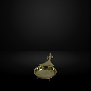 Brass Aarti - Ladle/Ledal Aarti Diya with Handle | Camphor Dhoop Burner for Home Pooja