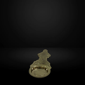 Brass Aarti Spoon | Kapoor Dani/Arti/Camphor holder with handle (5.5 inch)