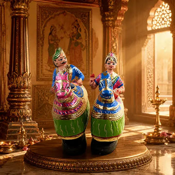 Poikkal Kuthirai attam (12H*10L*4W) (Pink, Green & Blue)