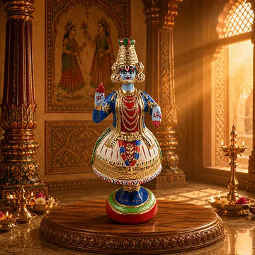 krishna kathakali doll|Kathakali Bommai | Kathakalli Dancing Doll 13 Inches (Blue, White & Red)