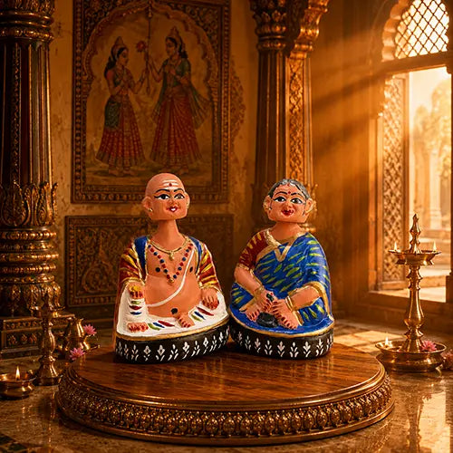 Chettiyar and Aachi thalayatti bommai | Chettiyar and Chettiachi set | Dancing doll Aachi/Chettiyar | Thatha/Patti