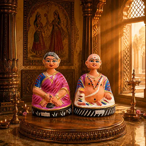 Chettiyar and Aachi thalayatti bommai | Chettiyar and Chettiachi set | Dancing doll Aachi/Chettiyar | Thatha/Patti