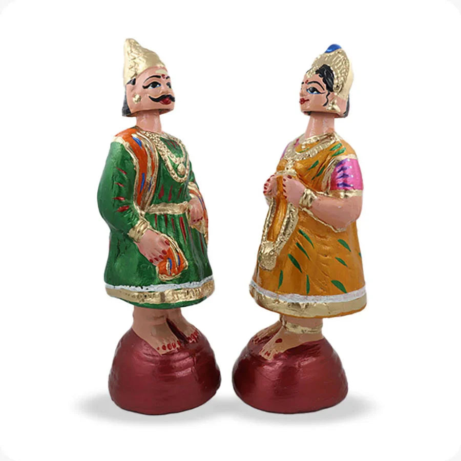 Tanjore Raja Rani Pair| Dancing Doll Pair 11 inch