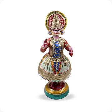 kathakali Ramar | Kondapalli Rama krishna Kathakalli Dancing Doll 15 Inches (Blue, White & Red)
