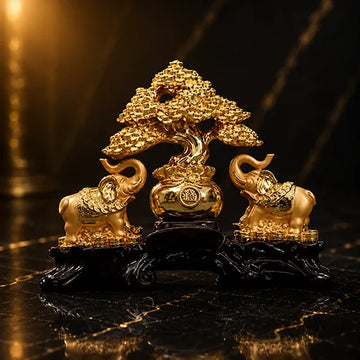Vastu feng shui With 2 Elephant Decorative Tree
