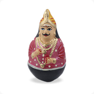 Uruttu doll pair| Thalayatti bommai | Chettiar Pair - Image 6
