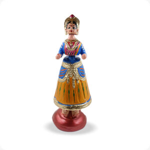 Dancing Doll Raja Rani pair Blue & yellow combo | Dancing Raja Doll 13 Inches | Dancing Doll rani 13 inches - Image 2