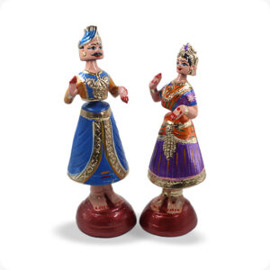 Thanjavur Dancing Doll Raja Rani| Tanjore Raja Rani Doll set 15Inches | Golu bommai set