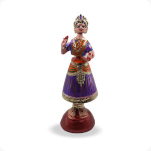 Thanjavur Dancing Doll Raja Rani| Tanjore Raja Rani Doll set 15Inches | Golu bommai set - Image 2
