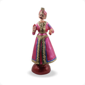 Dancing Doll Raja Rani pair with stone work | Dancing Raja Doll |Dancing Doll rani (Orange colour ) (13/14 inches) - Image 6