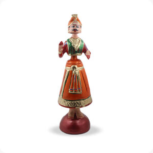 Thanjavur Dancing Doll Raja Rani set | Tanjore Dancing doll pair 13inches - Image 6