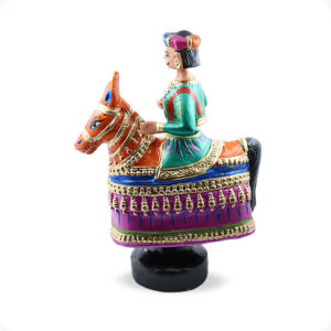 Horse RajaRani doll pair | Dancing Doll raja Rani Horse 13 inches | Poikkal Kuthirai attam 13 - Image 3