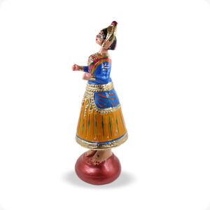 Dancing Doll Raja Rani pair Blue & yellow combo | Dancing Raja Doll 13 Inches | Dancing Doll rani 13 inches - Image 3
