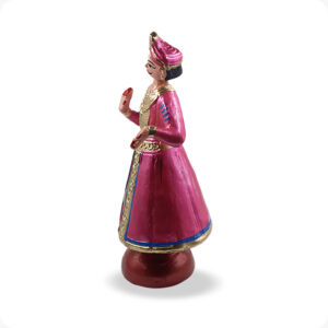 Dancing Doll Raja Rani pair with stone work | Dancing Raja Doll |Dancing Doll rani (Orange colour ) (13/14 inches) - Image 7