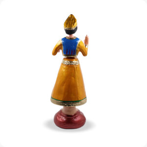 Dancing Doll Raja Rani pair Blue & yellow combo | Dancing Raja Doll 13 Inches | Dancing Doll rani 13 inches - Image 8
