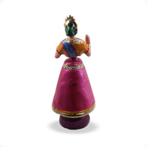 Dancing Doll Raja Rani pair with stone work | Dancing Raja Doll |Dancing Doll rani (Orange colour ) (13/14 inches) - Image 4