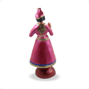 Dancing Doll Raja Rani pair with stone work | Dancing Raja Doll |Dancing Doll rani (Orange colour ) (13/14 inches) - Image 8
