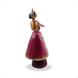 Dancing Doll Raja Rani pair with stone work | Dancing Raja Doll |Dancing Doll rani (Orange colour ) (13/14 inches) - Image 5