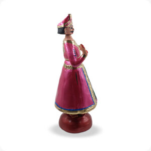 Dancing Doll Raja Rani pair with stone work | Dancing Raja Doll |Dancing Doll rani (Orange colour ) (13/14 inches) - Image 9