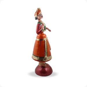 Thanjavur Dancing Doll Raja Rani set | Tanjore Dancing doll pair 13inches - Image 9