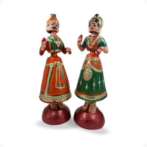 Thanjavur Dancing Doll Raja Rani set | Tanjore Dancing doll pair 13inches