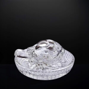 Crystal Tortoise Turtle Feng Shui & Vastu Products for Home & Office Good Luck | Vastu Feng Shui Crystal Turtle Tortoise with Plate | feng Shui vastu Glass Crystal Turtle Crystal Tortoise Crystal kachua with Crystal Plate
