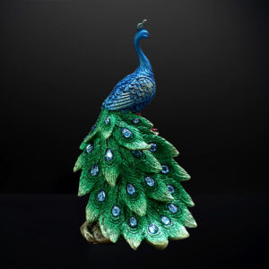Peacock Statue On Pillar Decorative Sitting Peacock Statue Vastu Fengshui (pair)